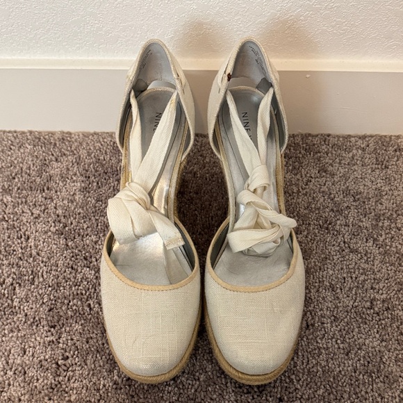 NINE WEAST ESPADRILLES Ivory - Picture 1 of 9